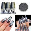 1Pcs Black Chrome Nail Powder Nail Glitter Powder Shining Chrome