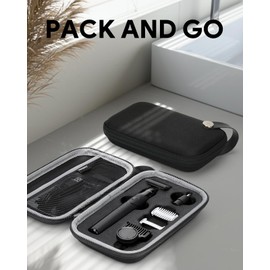 Xpert T Integrated Magnetic Electric Beard Trimmer & Shaver, with Travel Case, Electric Razor, Adjustable Combs Set, Body Kits, Nose Hair Trim Head, Personal Body Trimmer for Men Women, Black