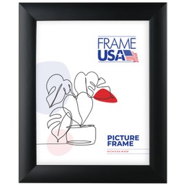 Frame USA 16x20 Picture Frame, Black, Simply Poly Series, Wall Hanging Frame with High Clarity Plexiglass
