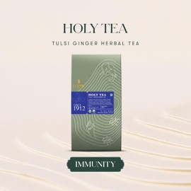 Luxmi Estates - Holy Basil - Organic Tulsi Tea - 25 Tea Bags | With Tulsi and Ginger | Provides Immune Support, Stress Relief and Uplifts Mood