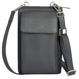 BULL GUARD Crossbody Leather Cell Phone Bag, Anti Theft and RFID Blocking