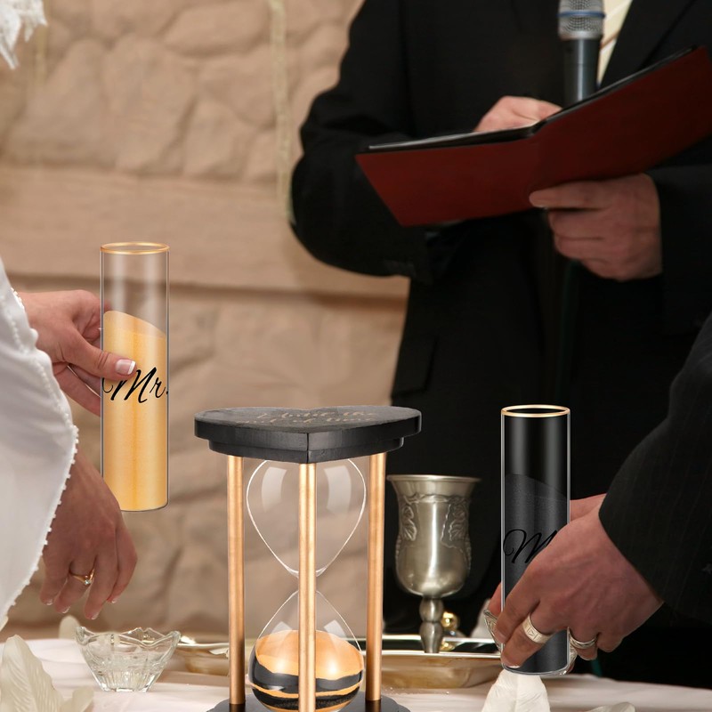 Anglechic Unity Sand for Wedding Ceremony Set Include Wooden Unity