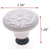 M MIMHOOY 6 Pcs Ceramic White Drawer Dresser Knobs Vintage