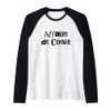 The Words Affaire De Couer in Punk Style Letters Raglan