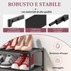 LEIVESTE 3 Tier Metal Shoe Rack Space Saving Stackable 12