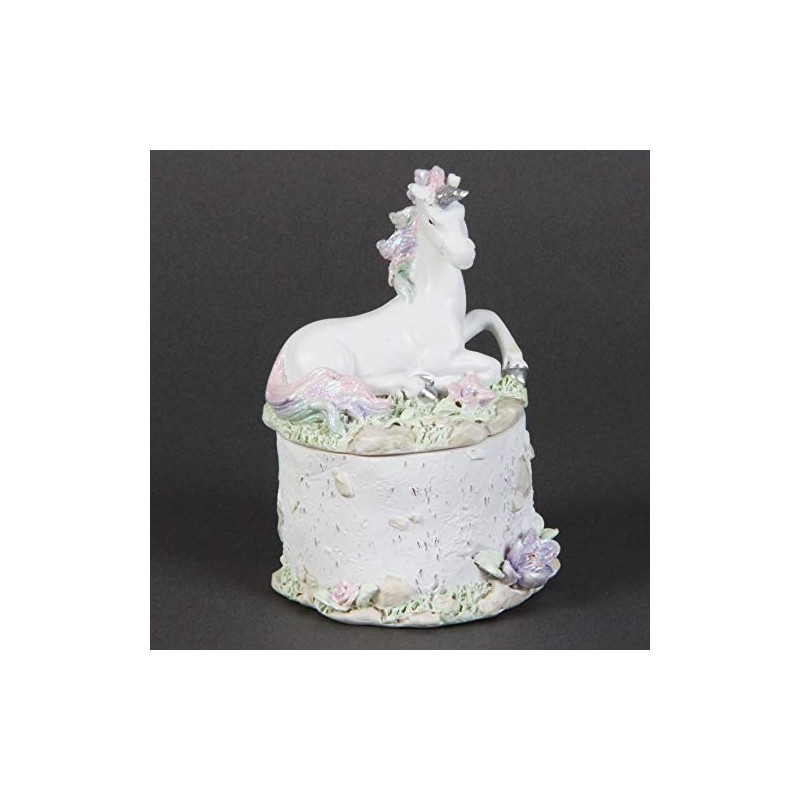 White Unicorn with Pink Main and Tail Trinket