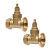 Trident 22mm Central Heating Pump Valves (2 Pack) Brass, Gate