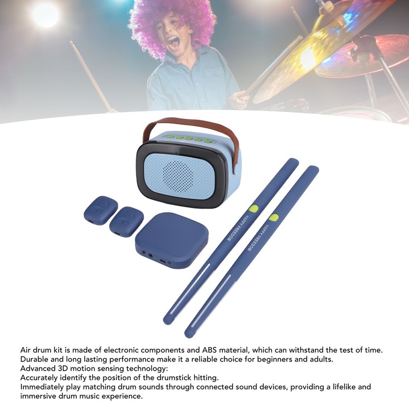 Electric Air Drum Set 3D Motion Sensing Portable Professional Virtual