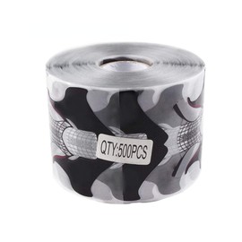 Beauty Leader 500 Pcs/Roll Nail Form Stickers Clear Nail Art Guide Form Acrylic UV Gel Tips Extension (Black Butterfly Design)