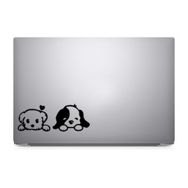 Furivy 1Puppy Dog Laptop Sticker Decal Notebook Car (Black)