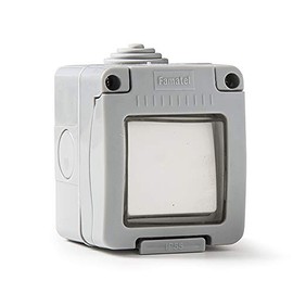 FAMATEL Switch-Switch, Recessed Socket | Garden Series | IP55 | Waterproof | Easy to Install | Aluminium | Grey