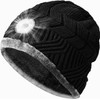 Bluetooth Beanie with a Light, Unisex USB Rechargeable Winter Hat with 4 LED Headlamp & Wireless Headphones, Unique Christmas Stocking Stuffers & Birthday Gifts for Men, Husband, Teens