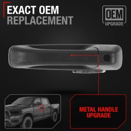 T1A Exterior Door Handle, Driver Side for Dodge Ram 1500, 2500, 3500, 4500, 5500 ...