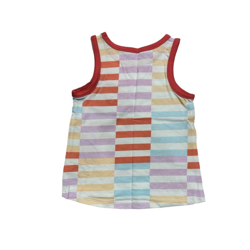 Cat & Jack Baby Girls Multi Stripe Front Pocket Tank