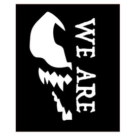 WE are Venom Vinyl Sticker Decals (Pack of 2) for Car Bumper Window Laptop Tablet Phone (4" x 2.4", White)