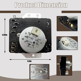 W10185982&WPW10185982 Dryer Timer Compatible with Whirlpool, May-tag, Kitchen-Aid, Jenn-Air, Amana, Magic Chef, Admiral, Norge, Roper Replacement for AP6016541, PS11749831
