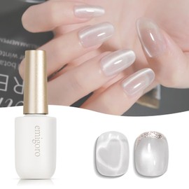 emigoro Magnetic Gel Nails, Single Color, Large Capacity, 0.5 fl oz (15 ml), Translucent, Micro Particles, Color Gel, Cat's Eye Gel, Glitter, For Beginners & Professionals, UV/LED Compatible (mag01