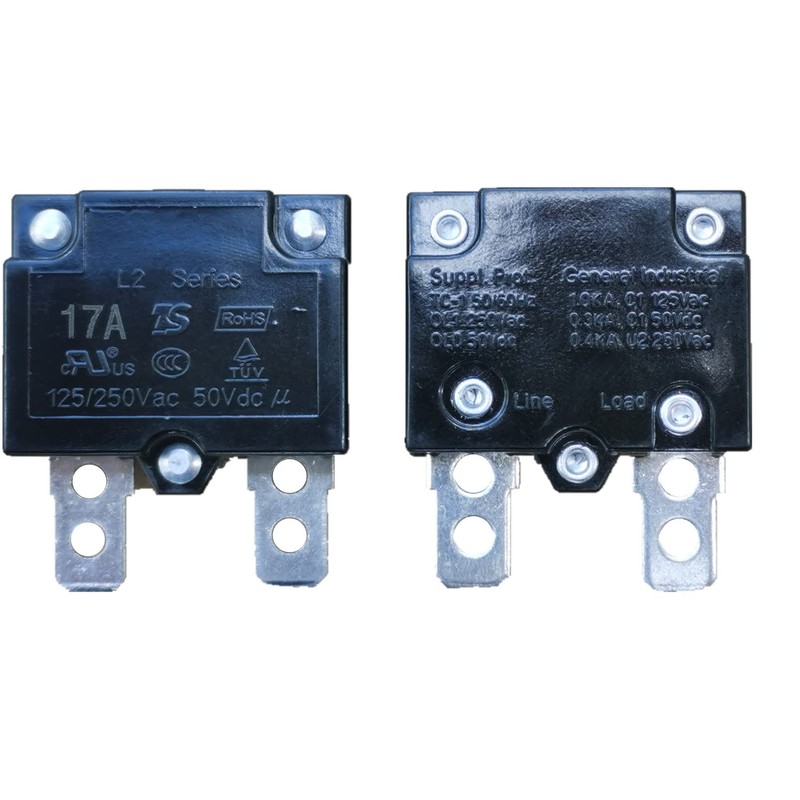 2Pcs 17A 125/250Vac 50Vdc Automatic Reset Relay Fuse Therma Switch