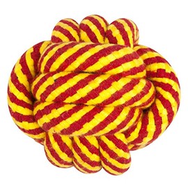 Fancy Pets Juguete Bola de Cuerda para Perro Pequeño 8 cm - Material Resistente para Masticar y Jugar