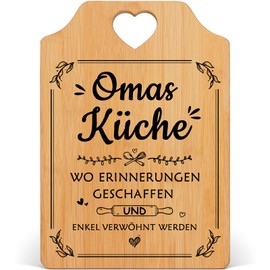 SECOGM Geschenk für Oma, Bambus Schneidebrett, Oma Geburtstagsgeschenk, Beste Oma Geschenke, Geschenk für Oma von Enkel, Geburtstagsgeschenk für Oma (31 * 22CM)