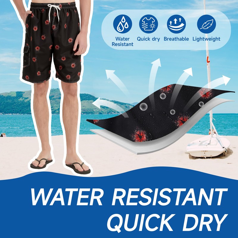 NIMeng Mens Swim Trunks Swim Shorts Swimwear Swimsuit Beach Shorts