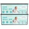 Diaper Pail Refills Bags with 30 Bags Compatible with Genie