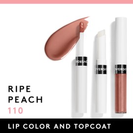 COVERGIRL COVERGIRL Outlast All-Day Lip Color with Moisturizing Topcoat, New Neutrals Shade Collection, Ripe Peach, Pack of 1