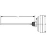 DuraChoice Industrial Bimetal Thermometer 3" Face x 2-1/2" Stem, 0-250°F,