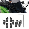 Les-Theresa 10 Pieces Motorcycle M5 x 16 mm/0.6 Inch Windscreen