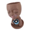 Resin Face Plant Pot Creative Cute Small Drinking Coffee Succulent