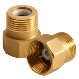 Pack of 2 3/4 Inch Brass Check Valve, 3/4 Inch Male to Female Check Valve, 3/4 Inch Male x Female Check Waste Water, DN20 Thread Backflow Preventer for Pumps, Washing Machines, Water Pipe