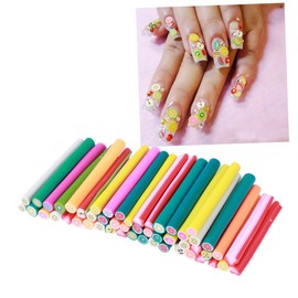 Healvian 50pcs Fruit Canes for Nail Art Decoration Polymer Sticks for Diy Manicure and Creative Crafts for Home Use and Professional Nail Designs