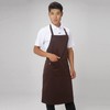 Chef Hat Apron Set, Solid Color Cotton Adjustable with Pocket