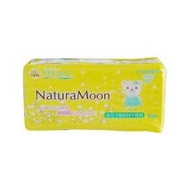 NaturaMoon Sanitary Napkins, For Most Day Daytime (No Wings), 18 Count x 2 Sets