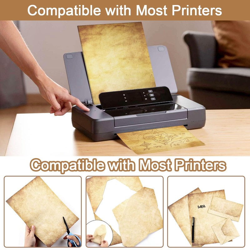 AUNHOKE Certificate Paper A4 Printable Vintage Paper 100 g/m² Printed