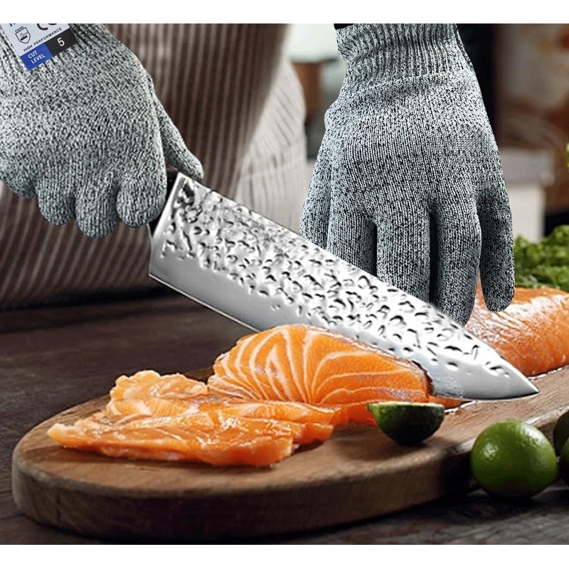 Numjot Cutting Gloves,3 Pairs Food Grade Level 5 Protection, Safety