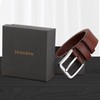 SENDEFN Men's Leather Belt, 38 mm Wide, Men's Belt for