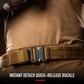 WOLF TACTICAL Molle Duty Belt - Duty Belts Law Enforcement Battle Belts Tactical Gun Belt 1.75” Quick Release Combat Belt
