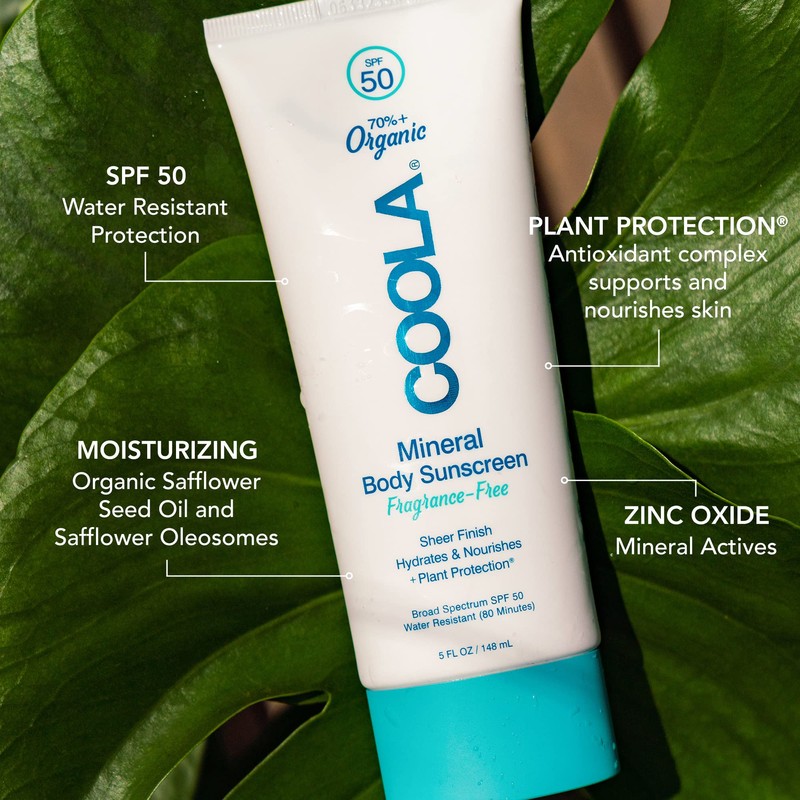 Loción De Protección Solar Coola Organic Mineral Spf 50 150