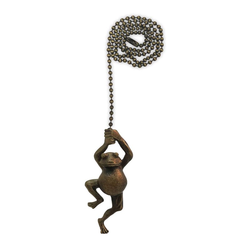 Royal Designs, Inc. Swinging Frog Fan Pull Chain (Antique Brass