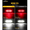 Partsam 6x Oval LED Trailer Tail Lights 10LEDs 6 Inch