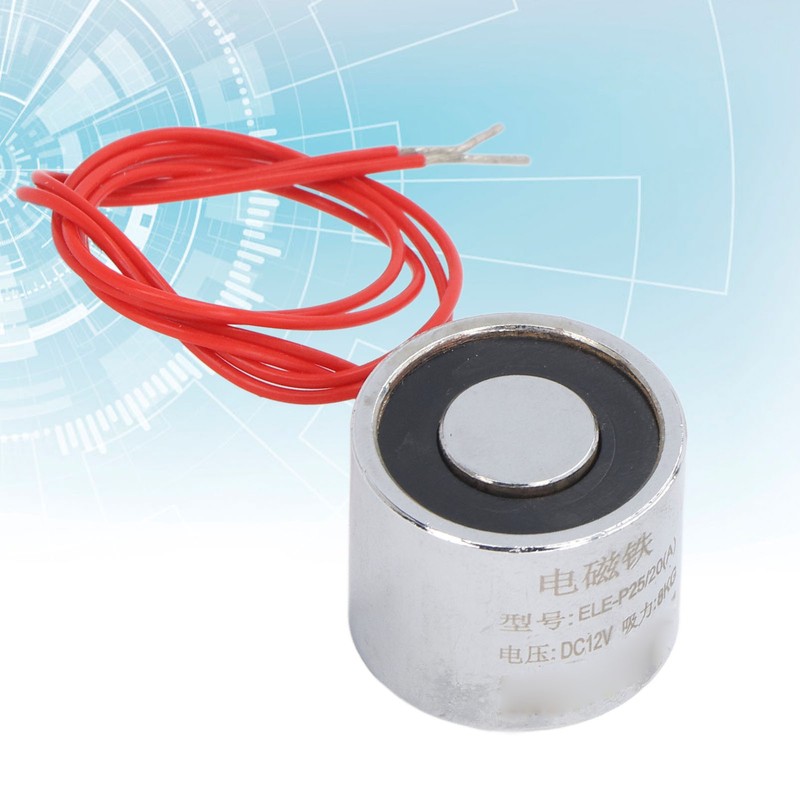 Electromagnet Solenoid Pure Iron Mini Round Suction Cup Electric Lifting