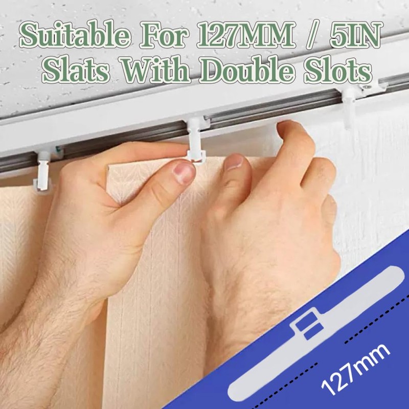 20PCS Blind Slat Top Hangers 127MM / 5INCH Vertical Blind
