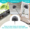 Overcomo 2-in-1 Extendable Long Feather Microfibre Duster&Cobweb Brush Set