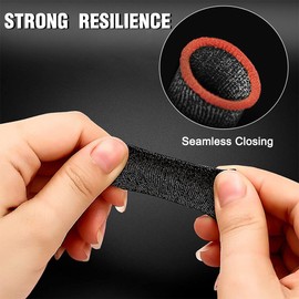 SIOPPKIK Finger Protectors Finger Sleeve Gaming 4Pcs High Sensitivity Finger Sleeves for Mobile Gaming Anti-sweat Thumb Sleeves Gaming Mobile, Breathable Finger Gloves for Mobile Game Competition