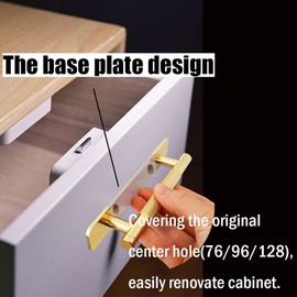 12 Pack 5 Inch 128 mm Self-adhesive Gold Barrel Knurled Cabinet Handles with Base Plate Aluminum Cabinet Pulls for Drawer Sliding Door Charcuterie Board Gold Drawer Handles Drill&Punch Free