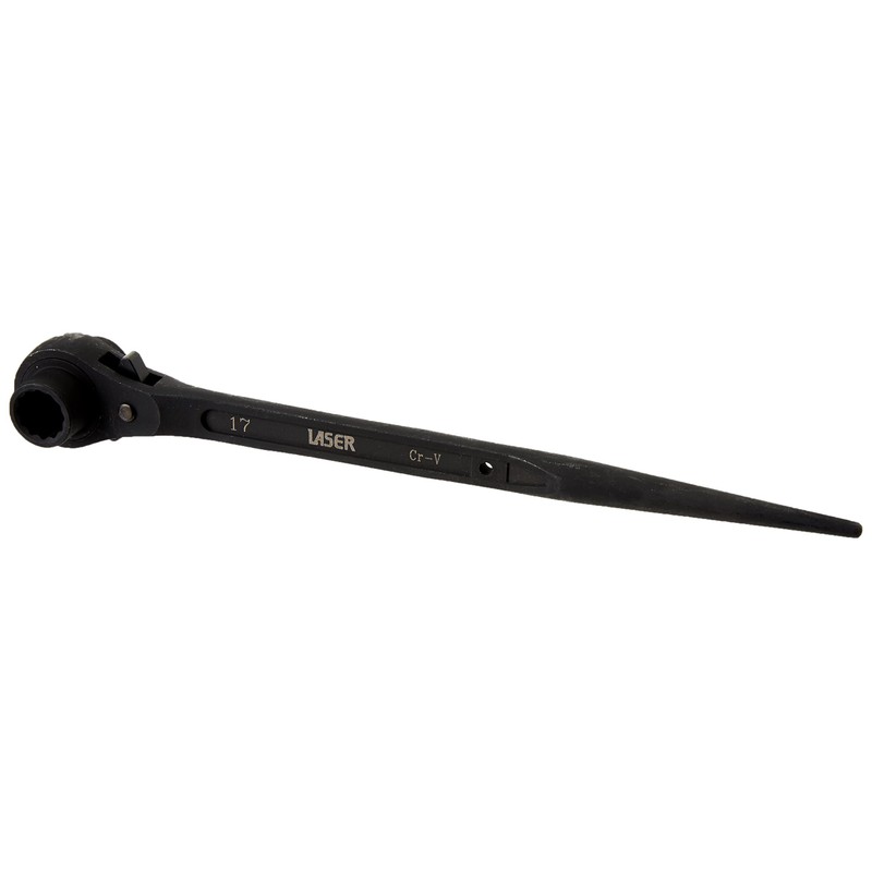 Laser 0180 0180 Ratchet Wrench with Tapered Handle 17mm 19mm