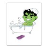 Hulk Bathroom Photos- Set of 3 (8 inches x 10