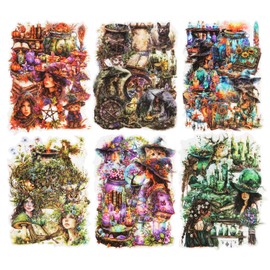 MiyouLuna 180Pcs Forest Witch Scrapbook Stickers, PET Magic Ephemera for Journaling, Craft Supplies and Junk Journal