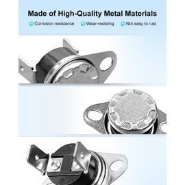 Thermal Fuse Replace KSD201 Fit for GE Microwave Oven Water Heater Thermostat, 120°C Temperature Control Switch, 250V 10A High Temperature Limit Switch, 2Pcs